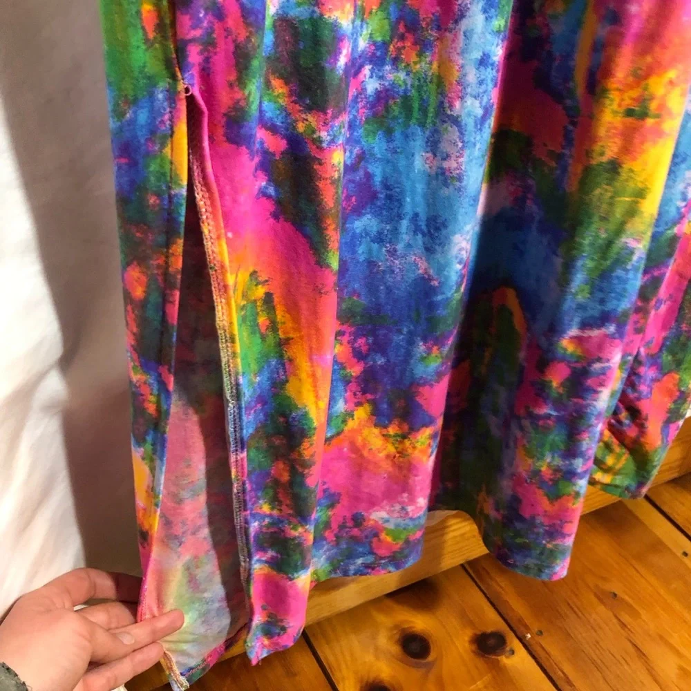 Women’s Multi Colored Maxi Dress, Size Large - Picture 5 of 10